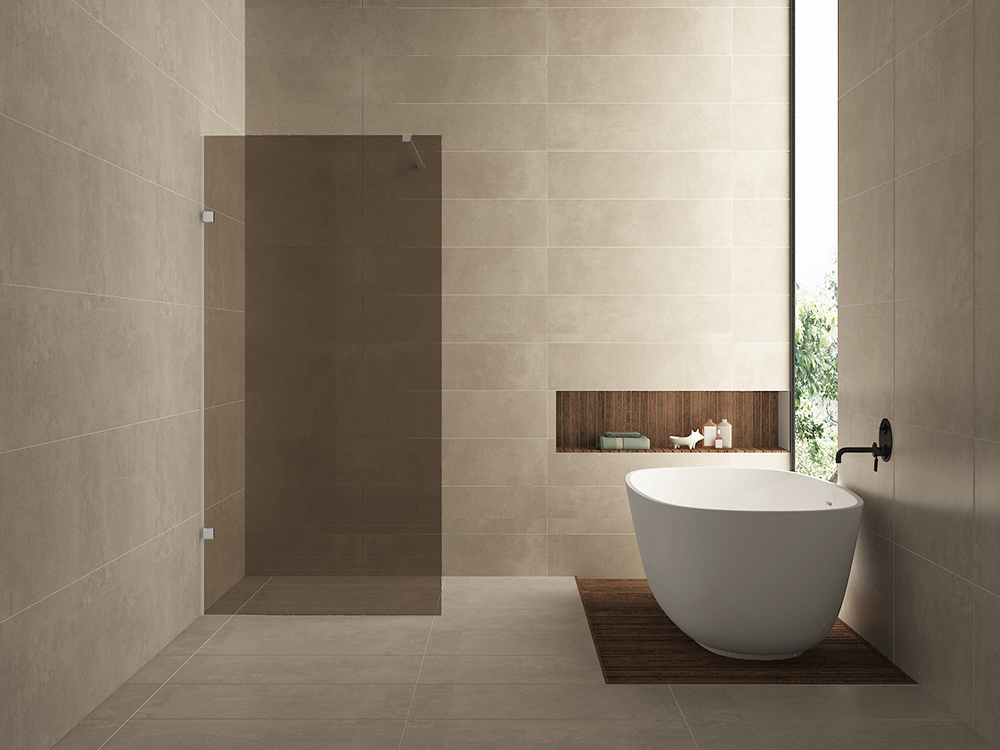 Wiesbaden Inloopdouche Less 120x200 cm | Vintage brons glas | Profielloos design