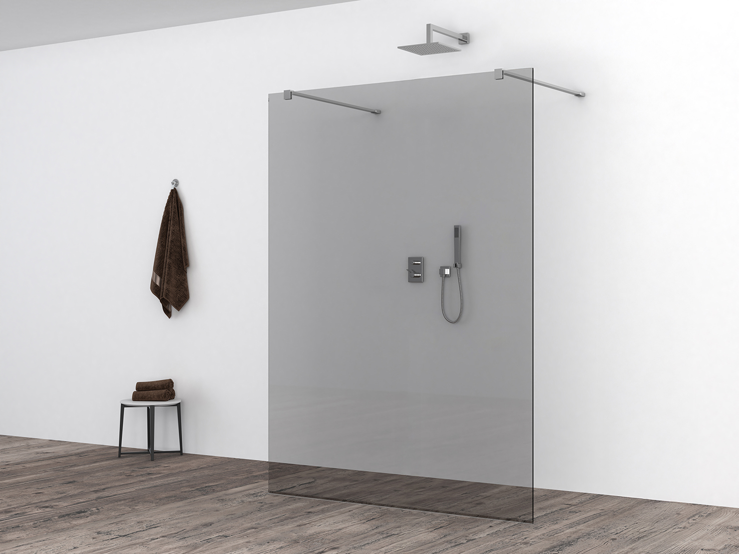 Sanifun Slim glasplaat rookglas 160 x 200 x 0.8 cm nano.