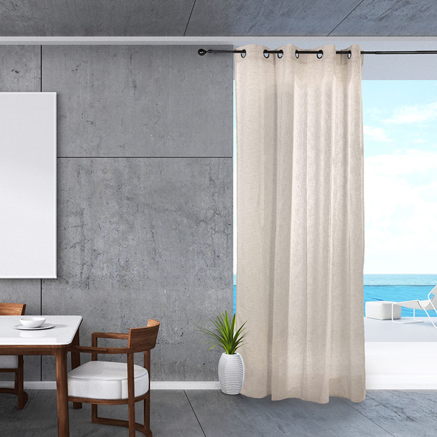 Praxis Sahara Vitrage Kant En Klaar Wit 140 X 245 Cm