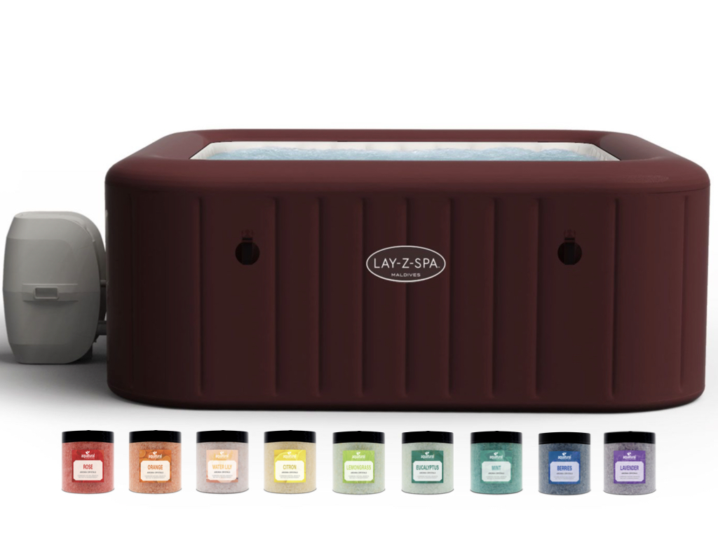 Bestway Lay-Z-Spa Maldives HydroJet Pro + Aquatural Set Aroma Crystals - 7 persoons