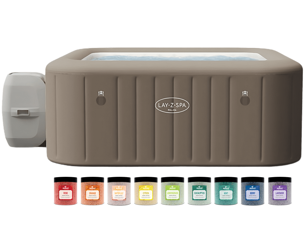 Bestway Lay-Z-Spa Palma HydroJet Pro + Aquatural Set Aroma Crystals 9 x 350 gram