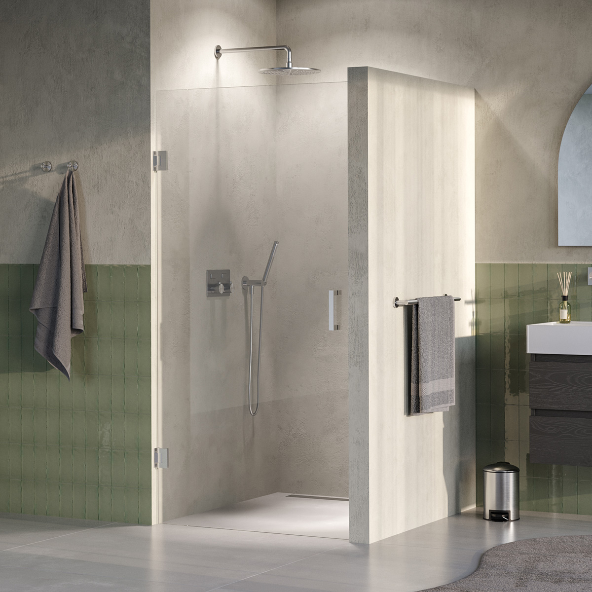 Brauer Void profielloze nisdeur 90cm RVS geborsteld PVD