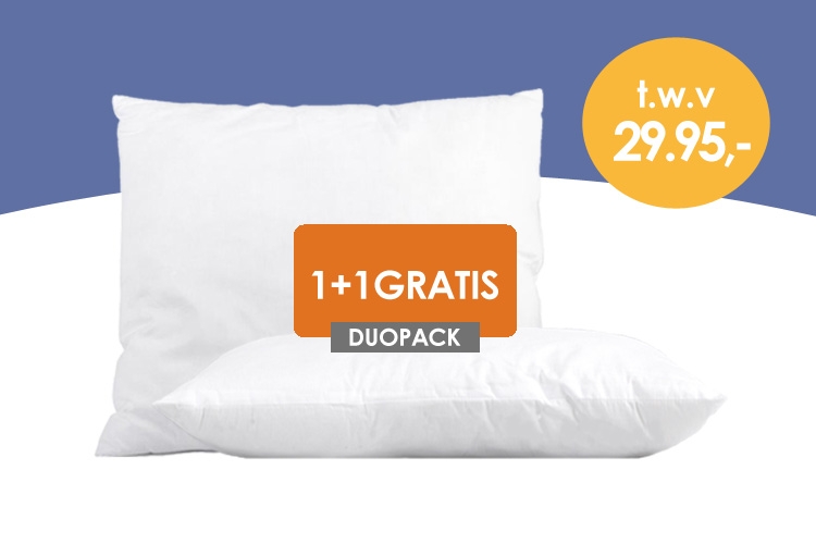 Zavelo Voordeelpack Hoofdkussen White 1 + 1 Gratis