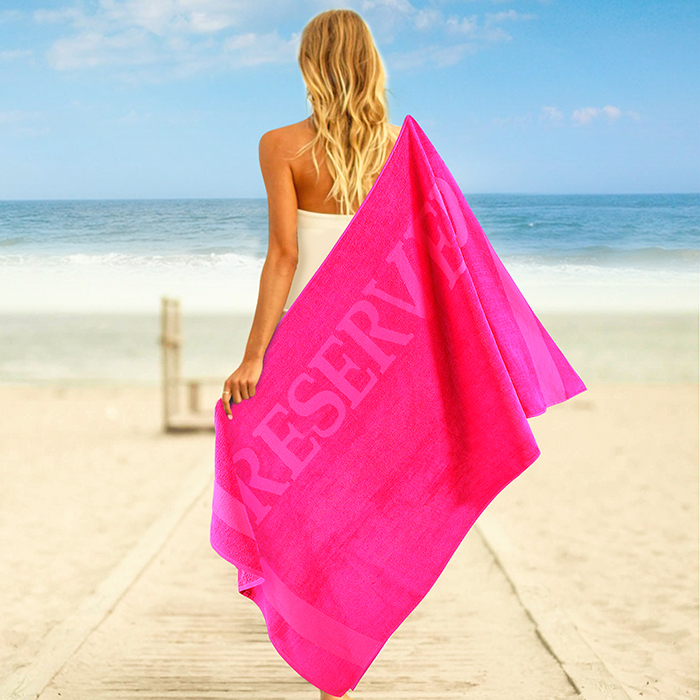 Zavelo Strandlaken Reserved Fuchsia (100x180 cm)