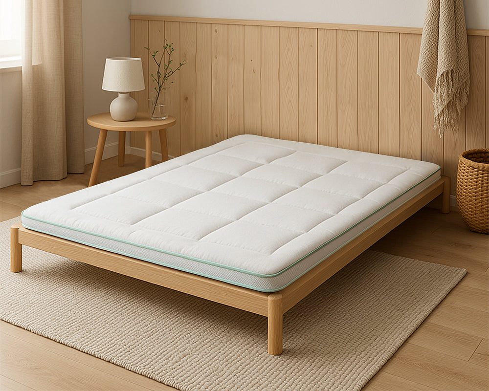 Matrastopper 6cm + gratis kussens. Topper met 2 beslaapbare zijden. Felman Topdekmatras 90x200