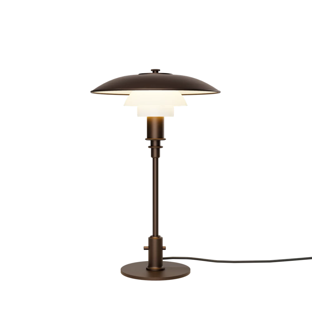 Louis Poulsen  PH 3/2 Verouderd messing Opal Glas Tafellamp