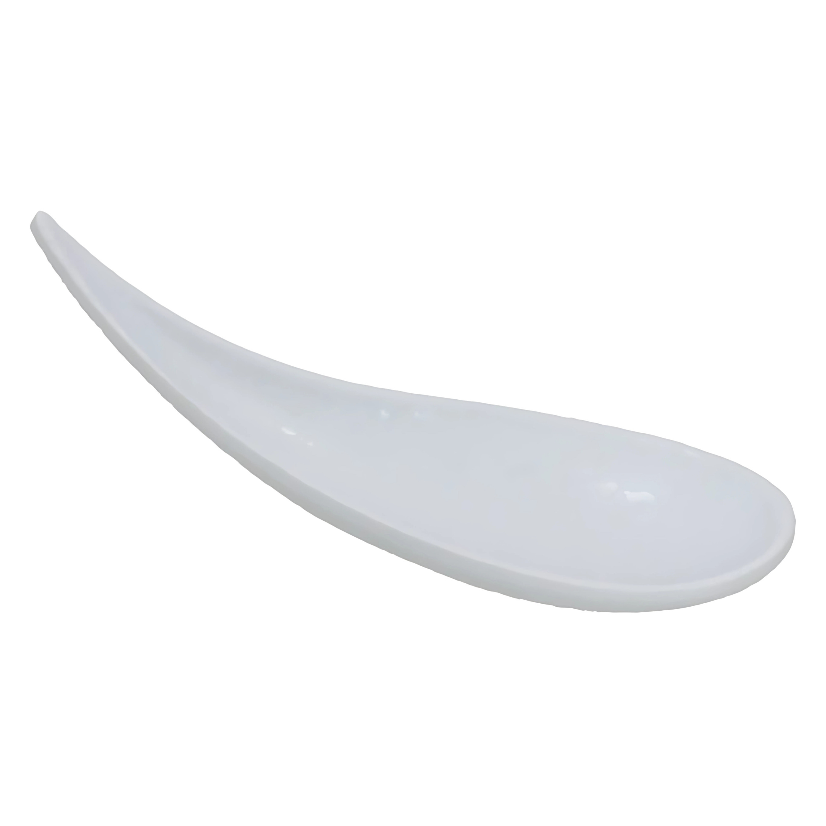 Gerimport Amuse/aperitief lepel - hapjes/tapas - 1x stuks - wit - melamine -