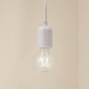 Lindby Pendelleuchte Hattie, wei&szlig;, &Oslash; 4,7 cm, Metall, E27