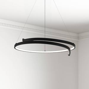 Milagro Lighting LED-H&auml;ngeleuchte Lorenzo, Metall, schwarz, 4.000 K