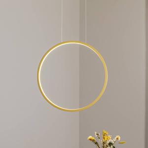 Milagro Lighting LED-H&auml;ngeleuchte Saturno vertikal, gold, &Oslash; 50 cm, Metall