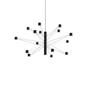 kdln LED-H&auml;ngelampe POLAR 15.2, &Oslash; 93 cm, schwarz 15-flg. dim