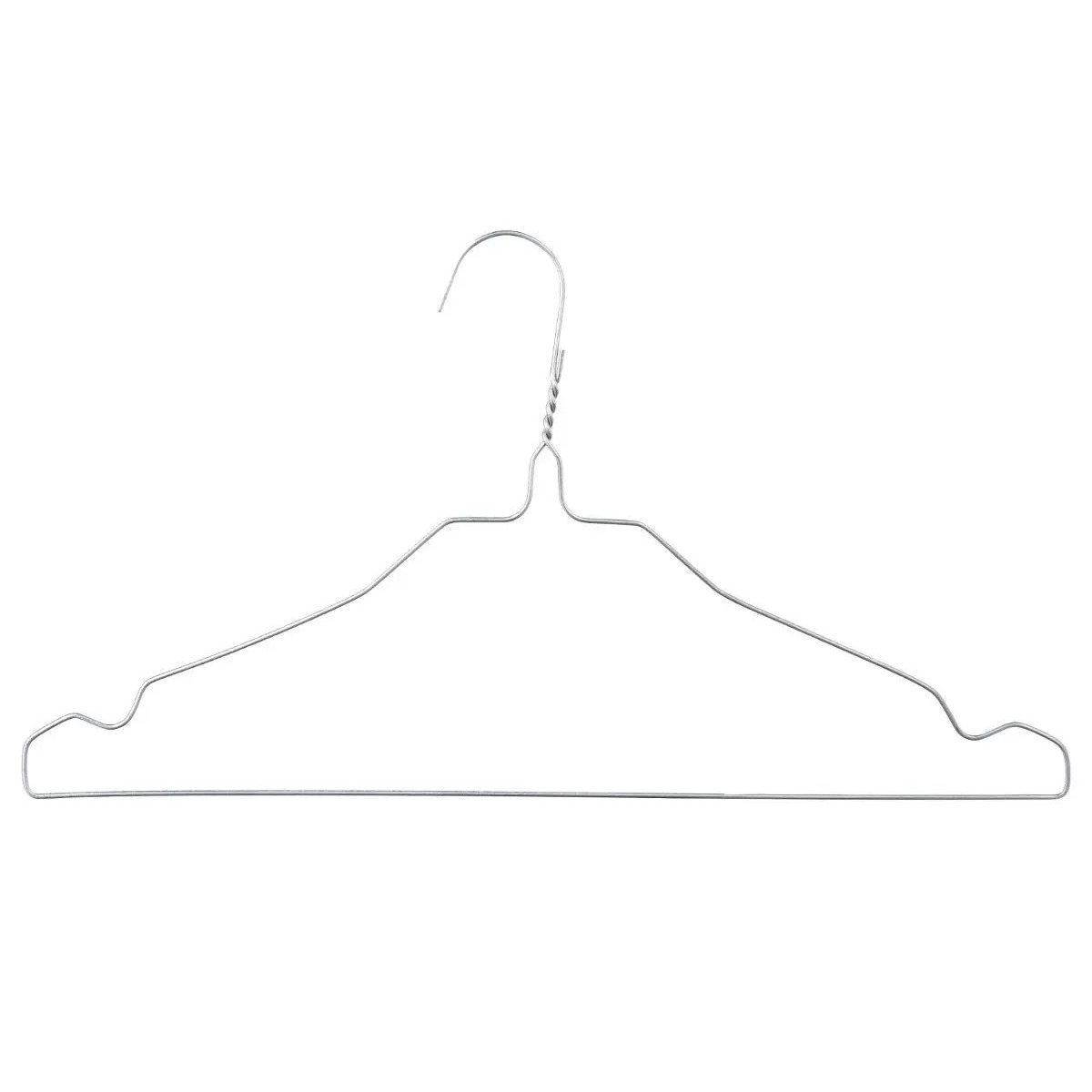 5five Kledinghangers - 25x stuks - metaal - zilver - x 20 cm - kleerhangers -