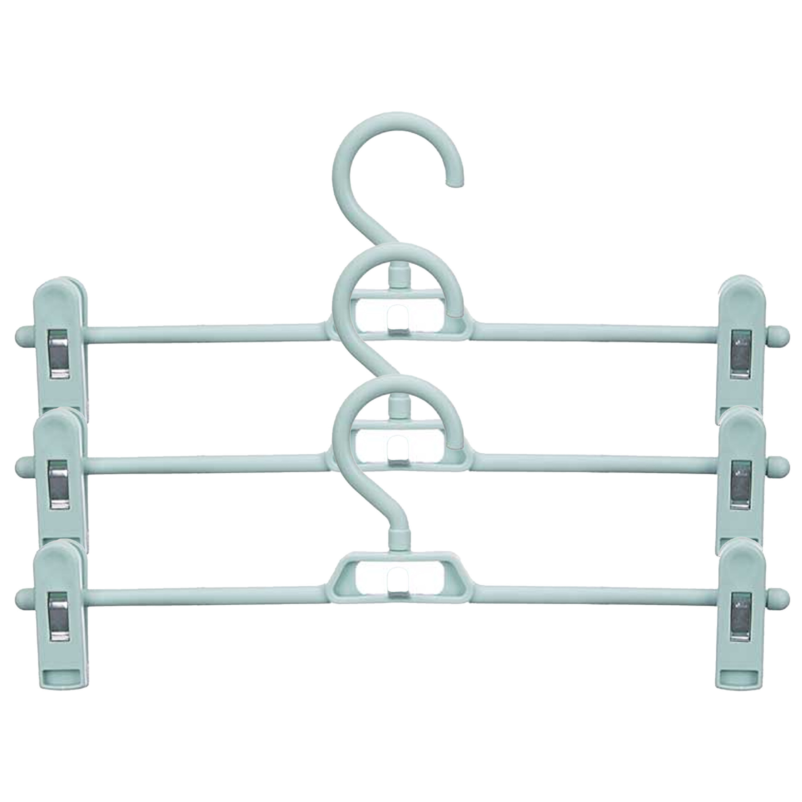 Kipit  broeken/rokken kledinghangers - set 8x stuks - blauw - 32 cm -