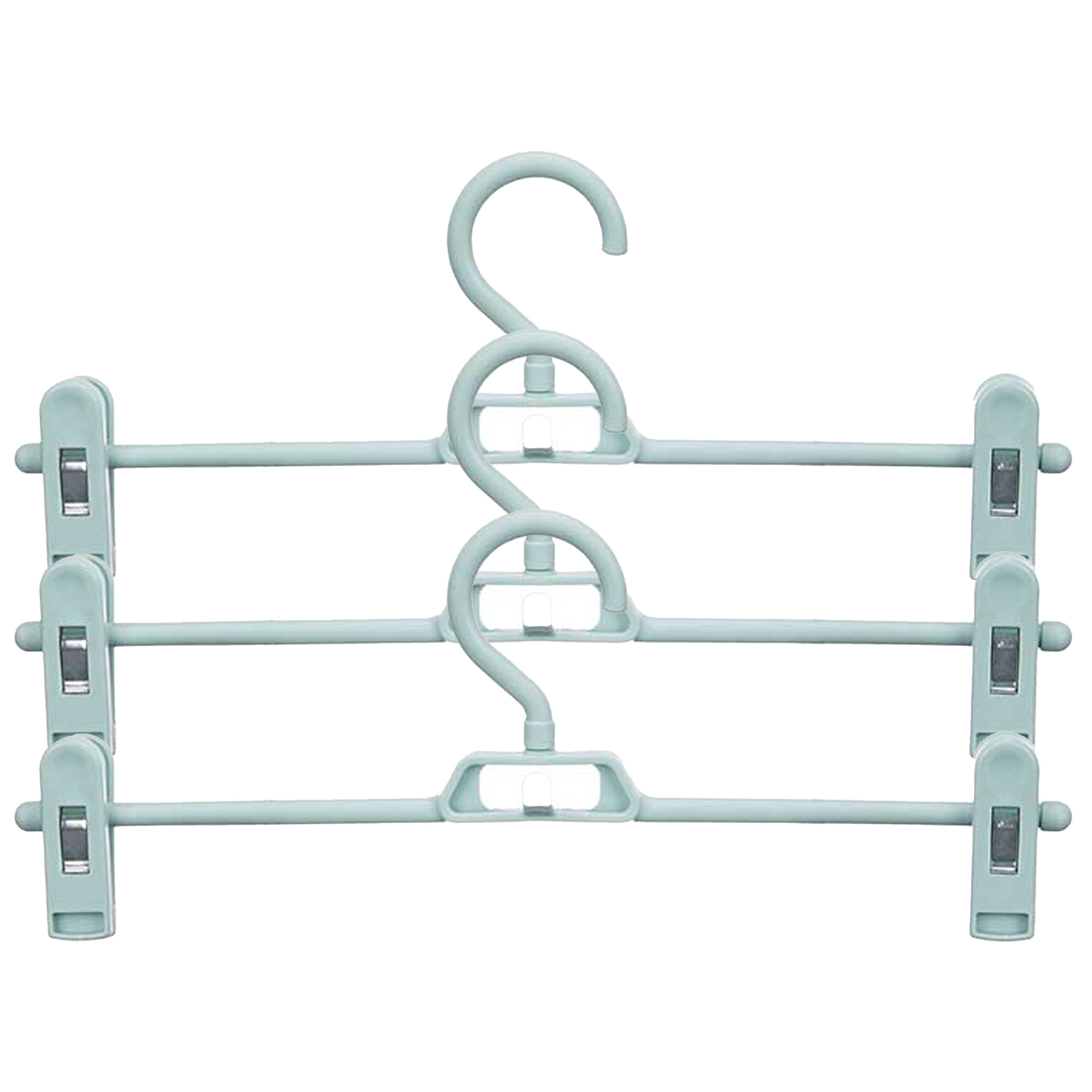 Kipit  broeken/rokken kledinghangers - set 12x stuks - blauw - 32 cm -