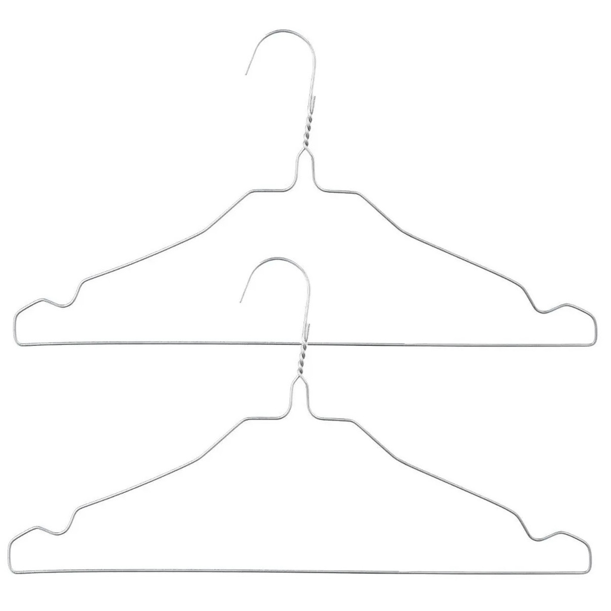 5five Kledinghangers - 50x stuks - metaal - zilver - x 20 cm - kleerhangers -