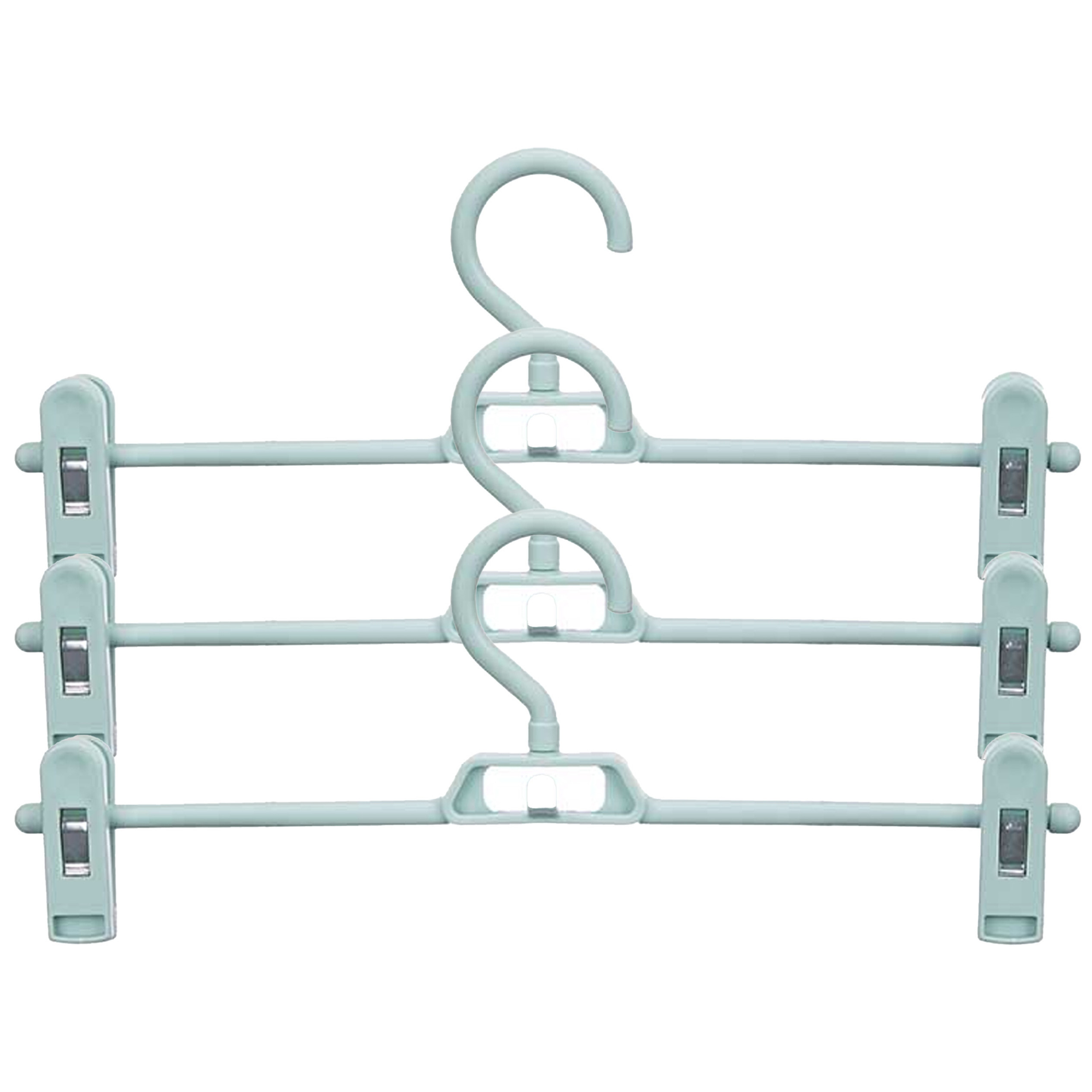 Kipit  broeken/rokken kledinghangers - set 16x stuks - blauw - 32 cm -