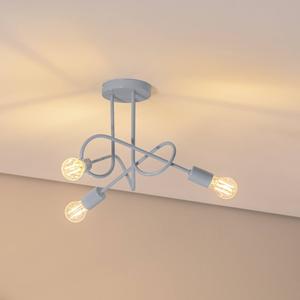 HELam Deckenleuchte Oxford, &Oslash; 44 cm, hellblau, Metall, 3-flammig