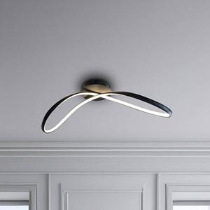 Milagro Lighting LED-Deckenleuchte Infinity, Metall, schwarz, 4.000 K