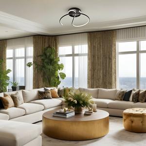 Milagro Lighting LED-Deckenleuchte Delta, Metall, schwarz, 4.000 K