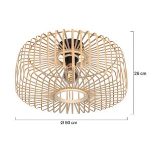 Steinhauer Deckenleuchte Bloeba, &Oslash; 50 cm, Holz, natur, E27