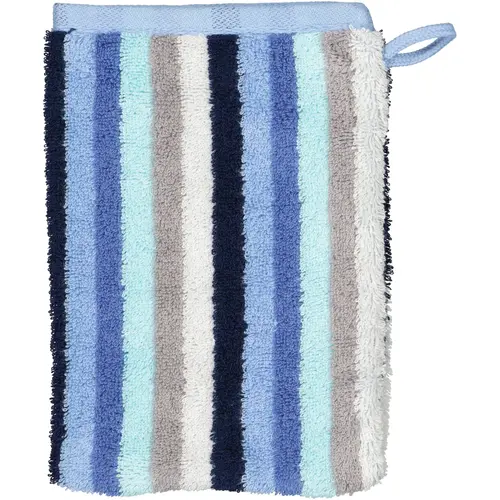 Cawö Cawo Shades Streifen Washandje 16x22 aqua