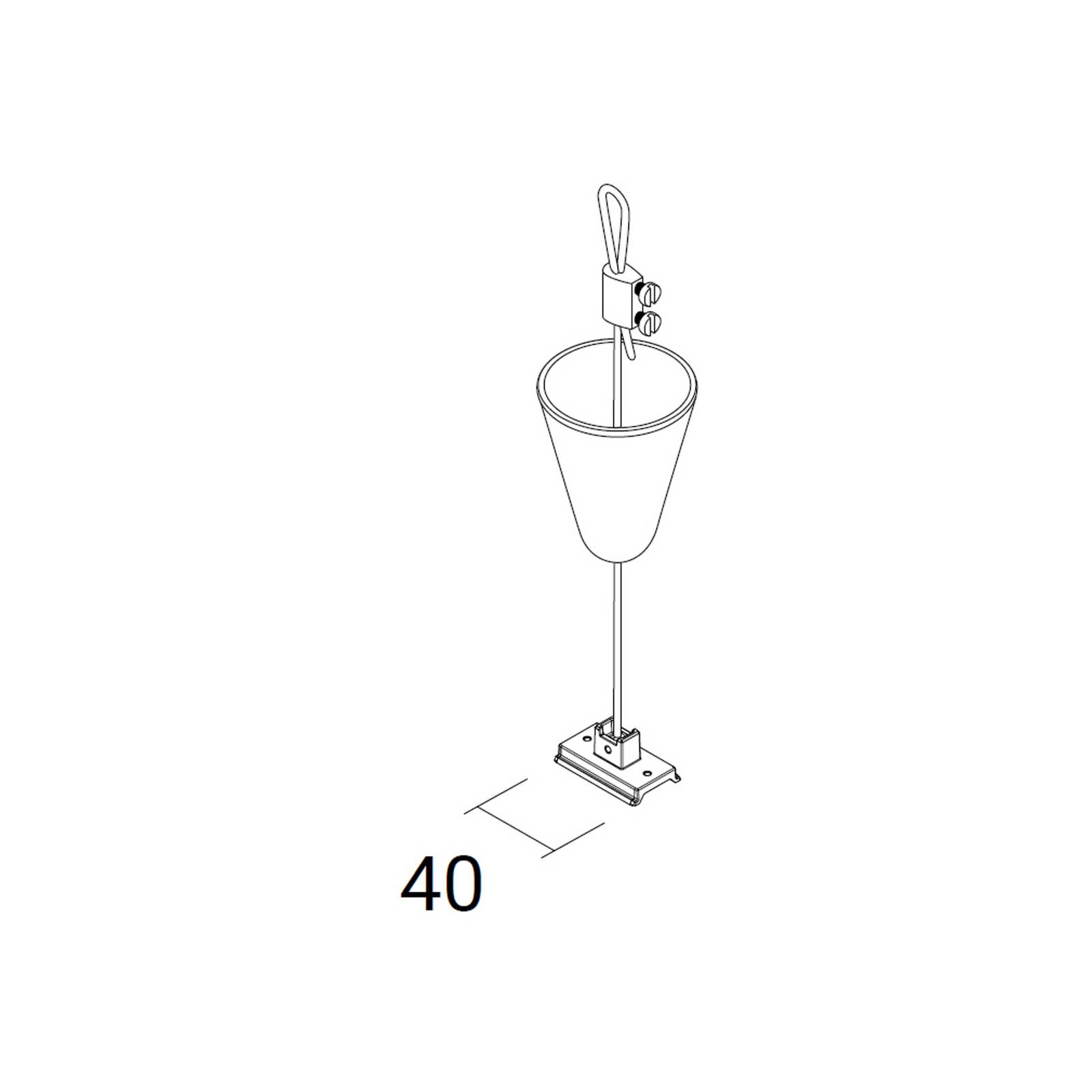 Ivela afhanghoogte SQUARE 48 V, wit, pendelhoogte 200 cm