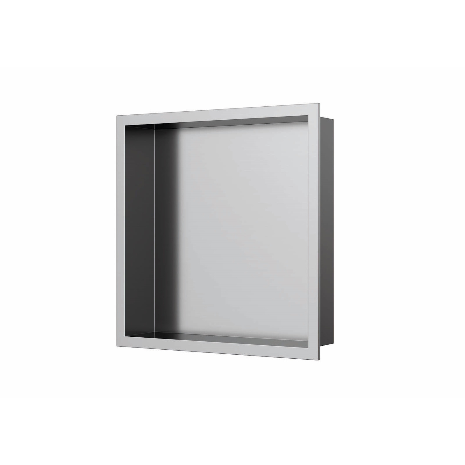 Luca Sanitair Inbouwnis  30x30x6,5 cm RVS Geborsteld Nikkel 
