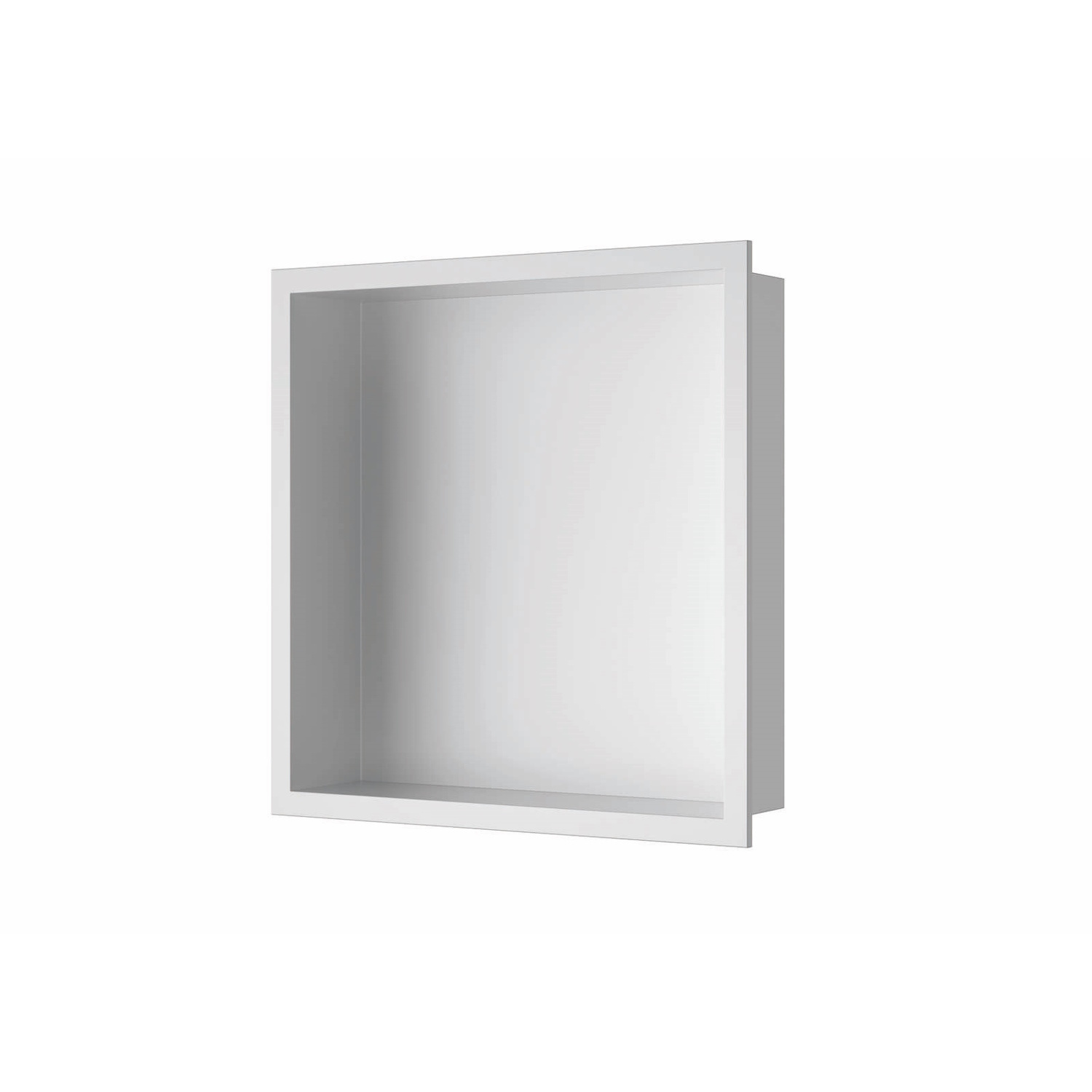 Luca Sanitair Inbouwnis  30x30x6,5 cm RVS Mat Wit 