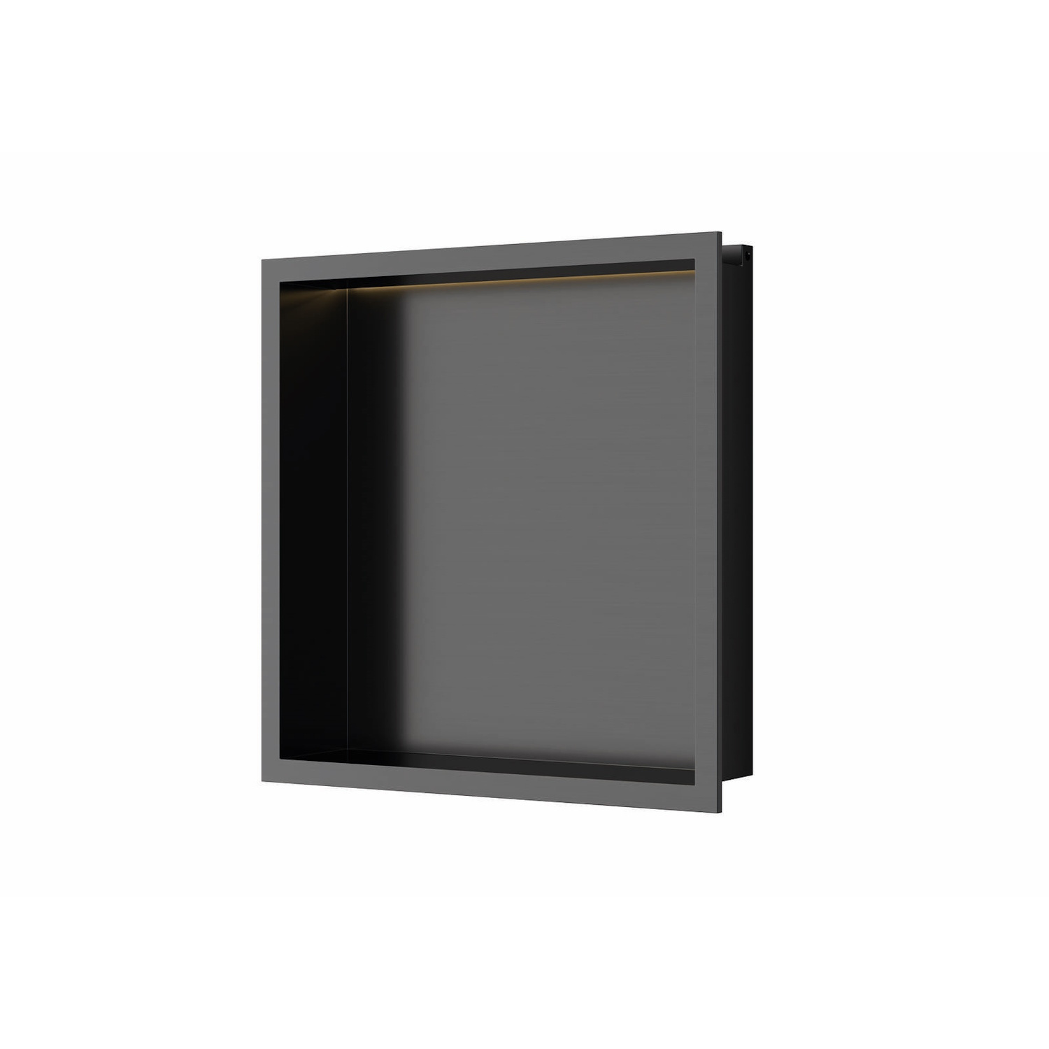 Luca Sanitair Inbouwnis  30x30x6,5 cm RVS Gunmetal PVD + LED verlichting 