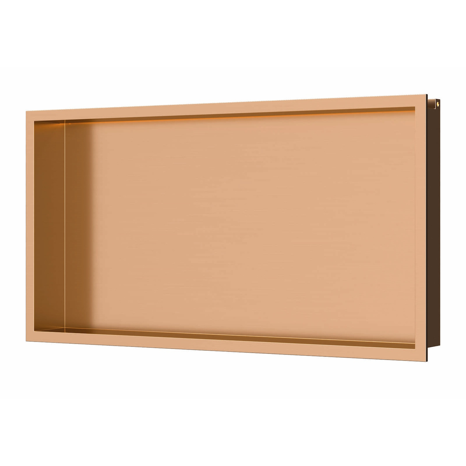 Luca Sanitair Inbouwnis  60x30x6,5 cm RVS Geborsteld Koper PVD + LED verlichting 