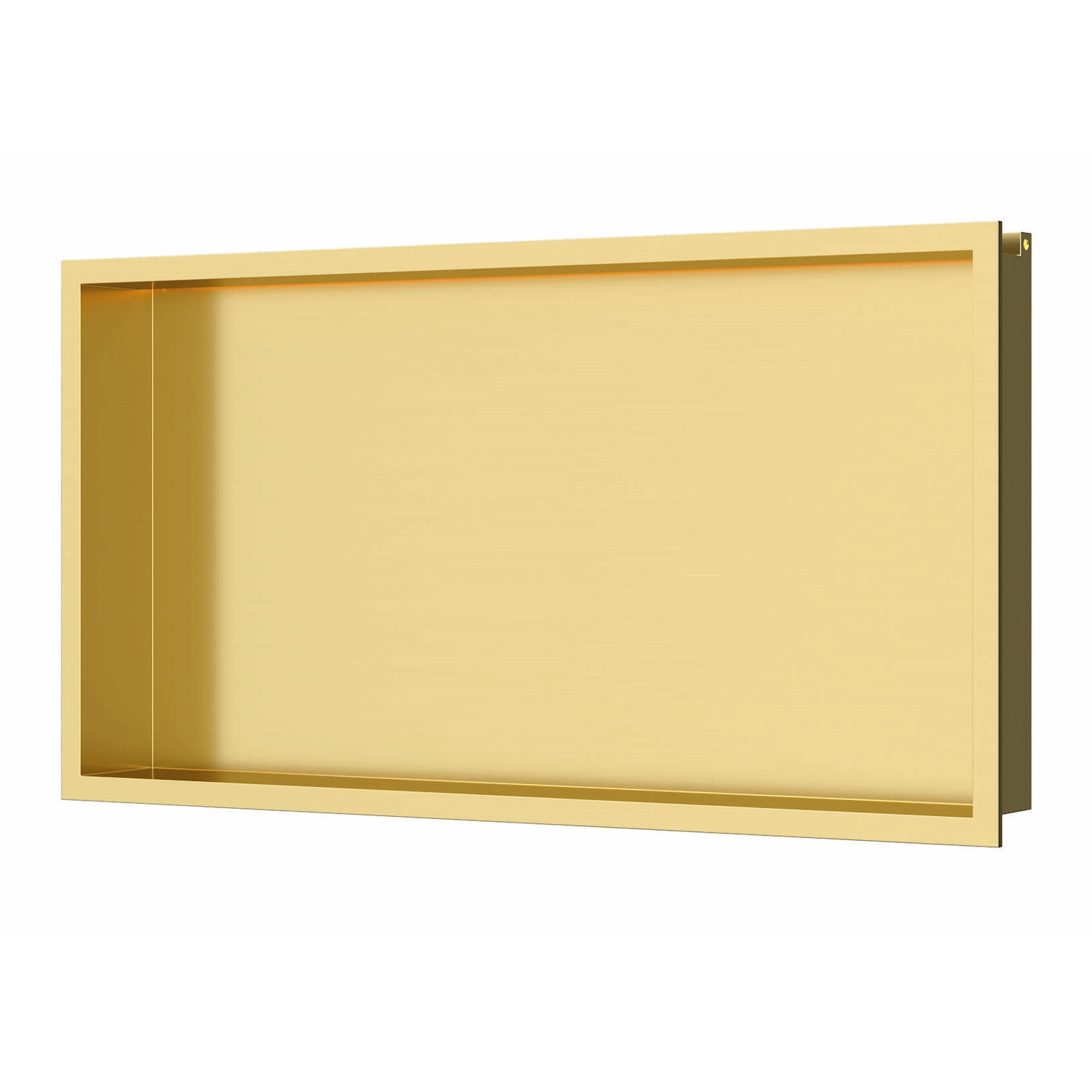 Luca Sanitair Inbouwnis  60x30x6,5 cm RVS Geborsteld Goud PVD + LED verlichting 