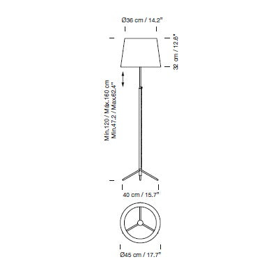 Santa Cole  Pie de Salón G1 vloerlamp