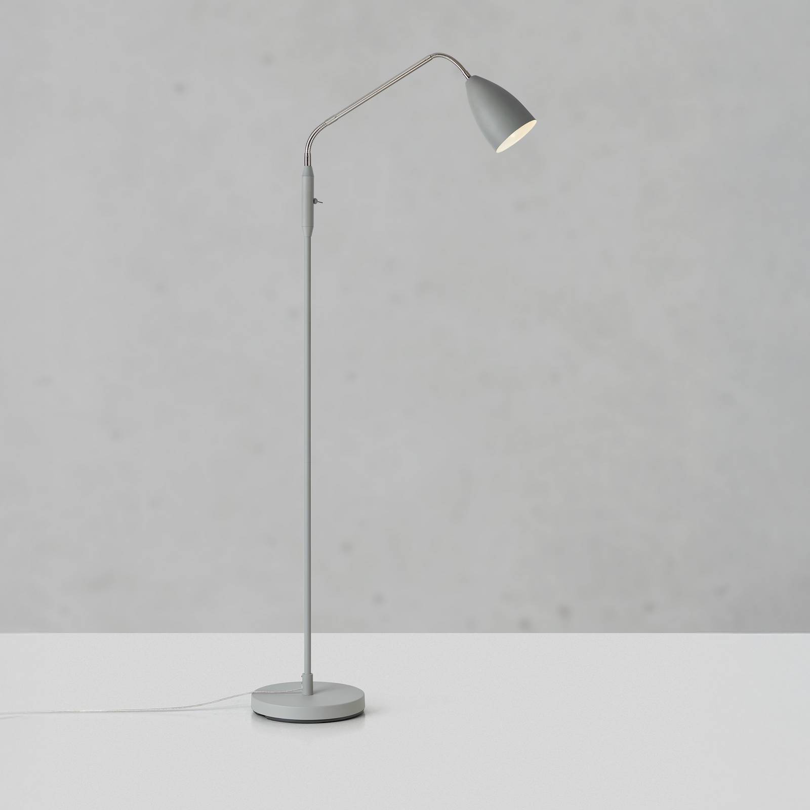 Markslöjd LED vloerlamp Patro, grijs, metaal, dimbaar