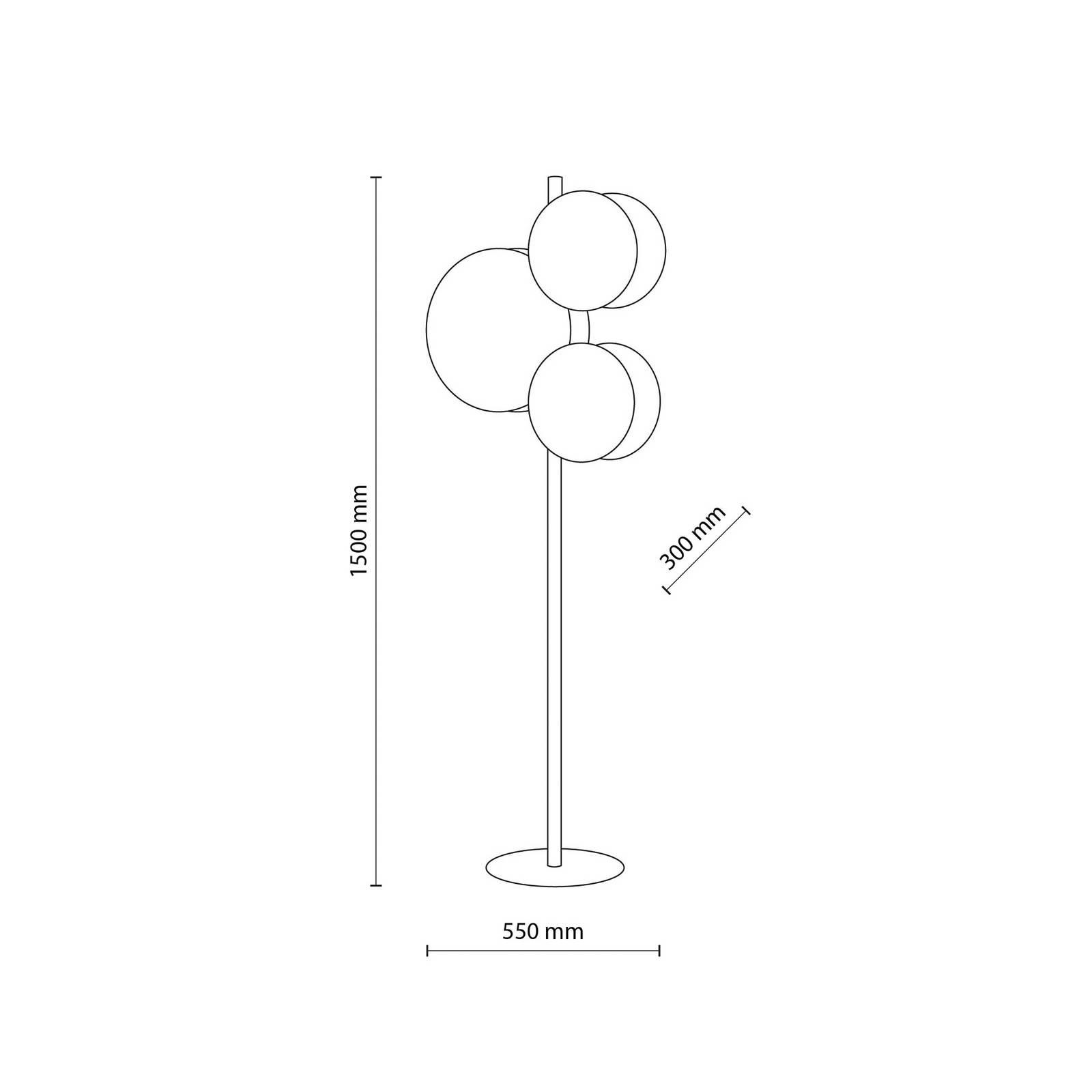 TK Lighting Puls vloerlamp, jute kappen, natuurlijk bruin/wit, 3-lamps