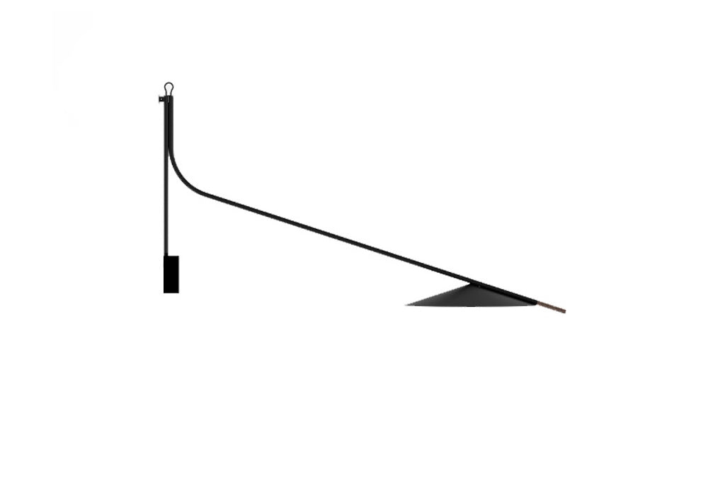 Penta  Glifo Middelgrote Dimbaar Wandlamp Zwart