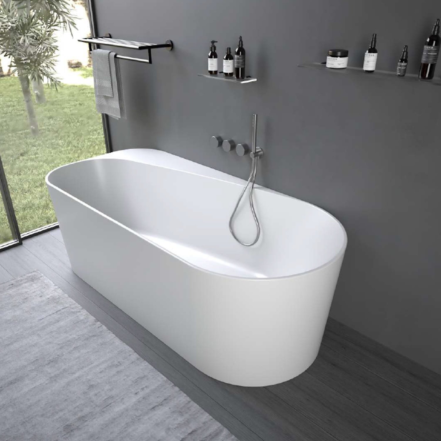 Ideavit Ligbad  Viva Vrijstaand Arcryl 170x80x60 cm Mat Wit 