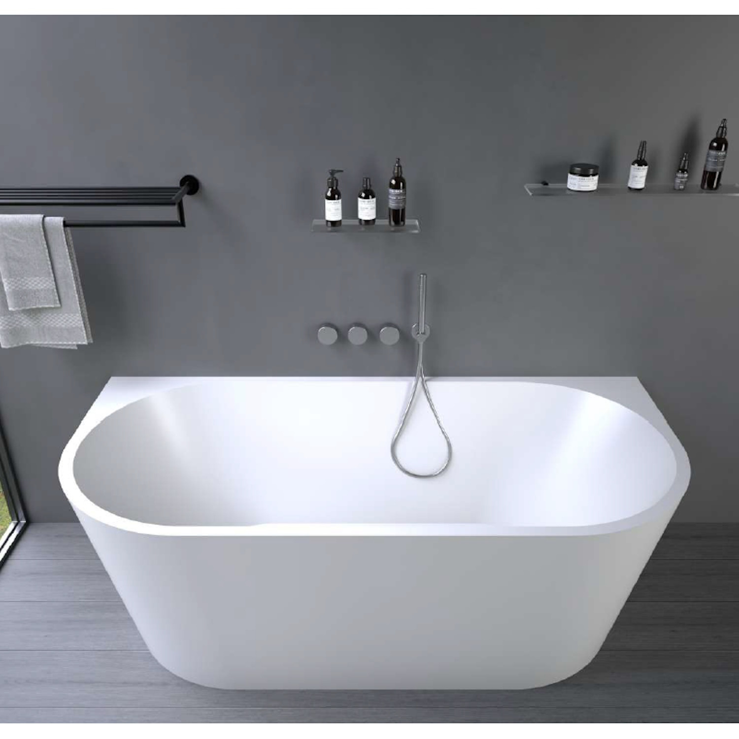 Ideavit Ligbad  Alexa Arcryl 170x80x58 cm Wit Mat 