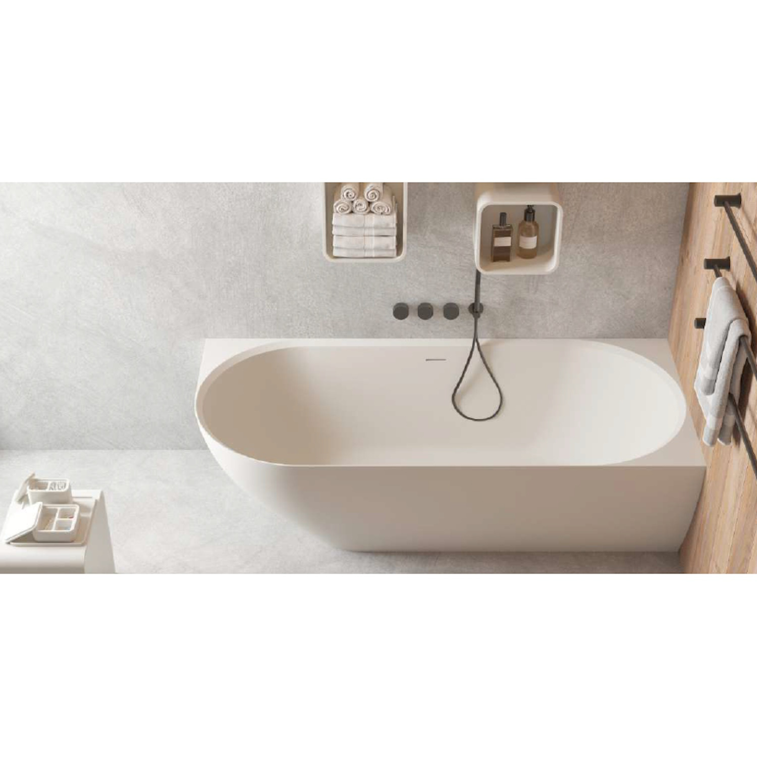 Ideavit Ligbad  SolidNova-CR 180x80x56 cm Rechts Mat Wit 