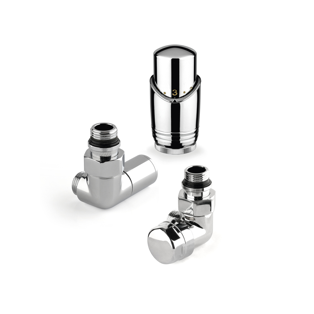 Plieger Valvola design radiator aansluitset dubbel haaks chroom