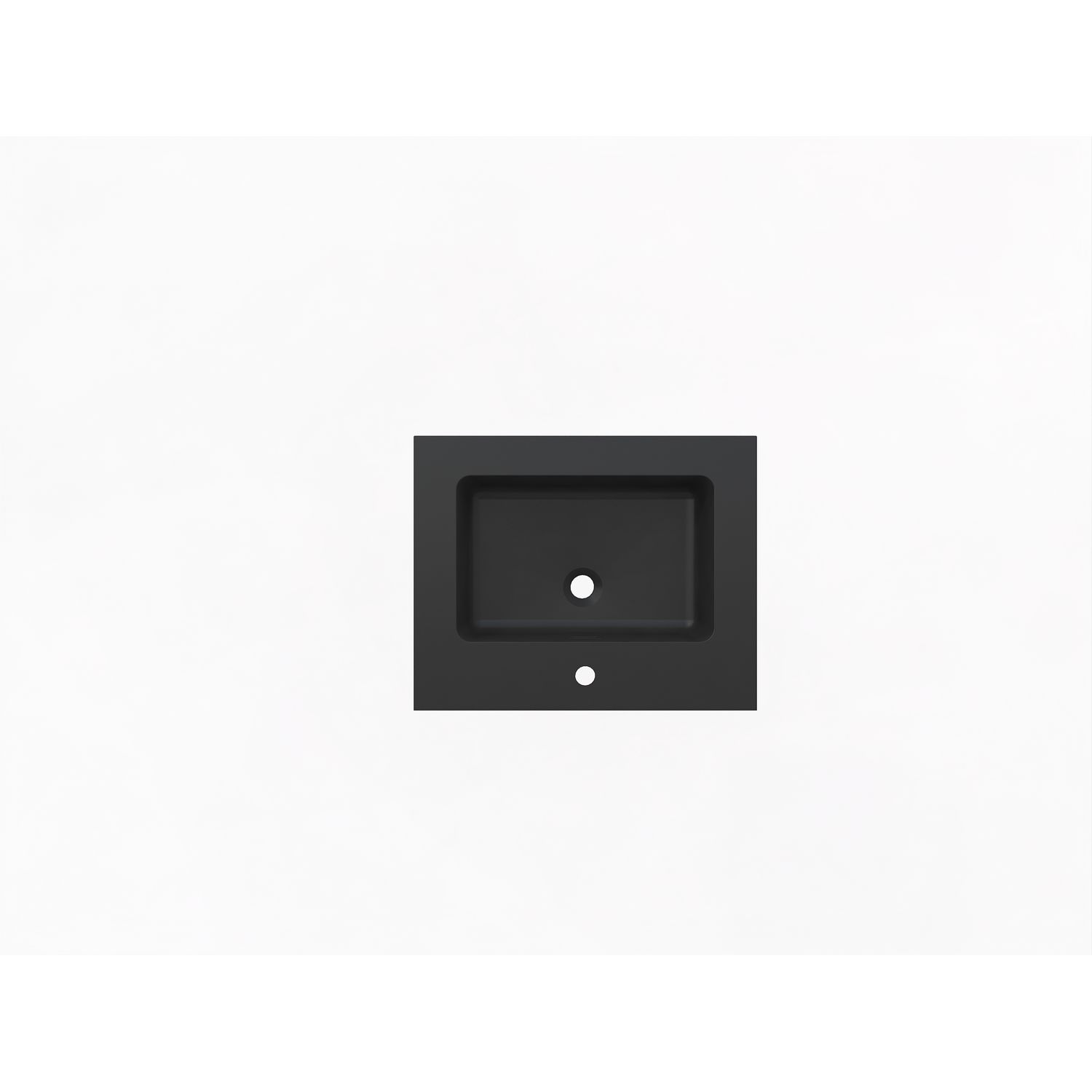 Aquazuro Wastafel Napoli 60cm Mat Zwart