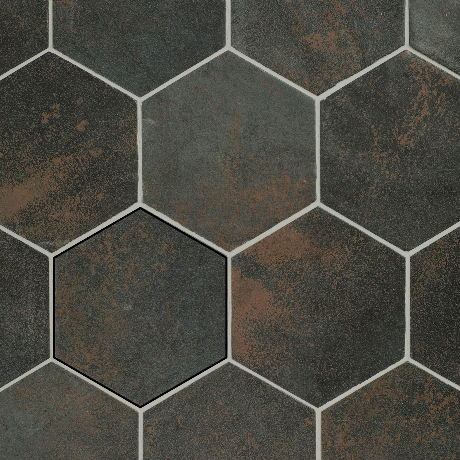 Stardos Wandtegel Magnetism Hexagon Graphite 13.9x16 cm 
