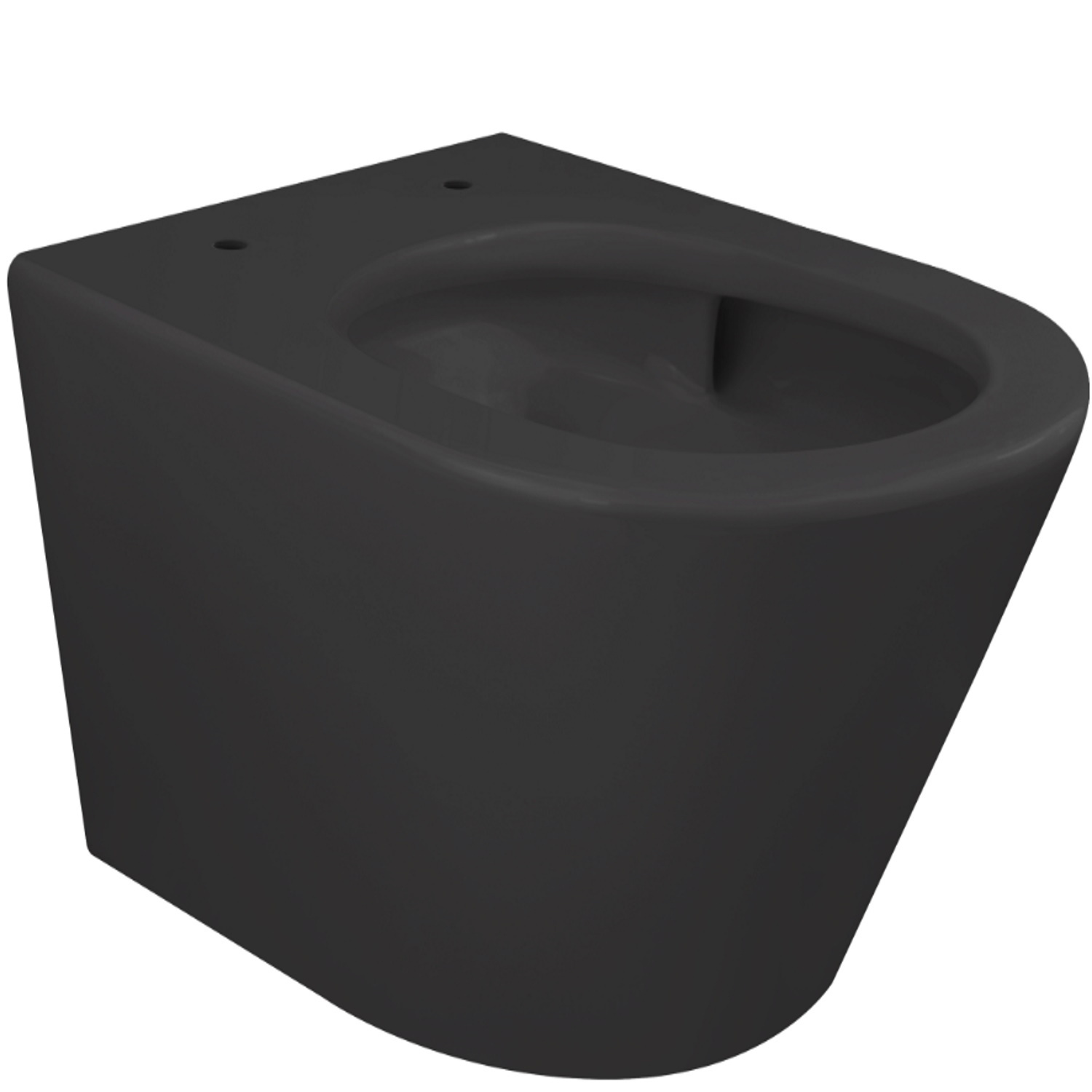 Boss & Wessing Wandcloset BWS Astev Rimless Tornado Flush Mat Zwart 