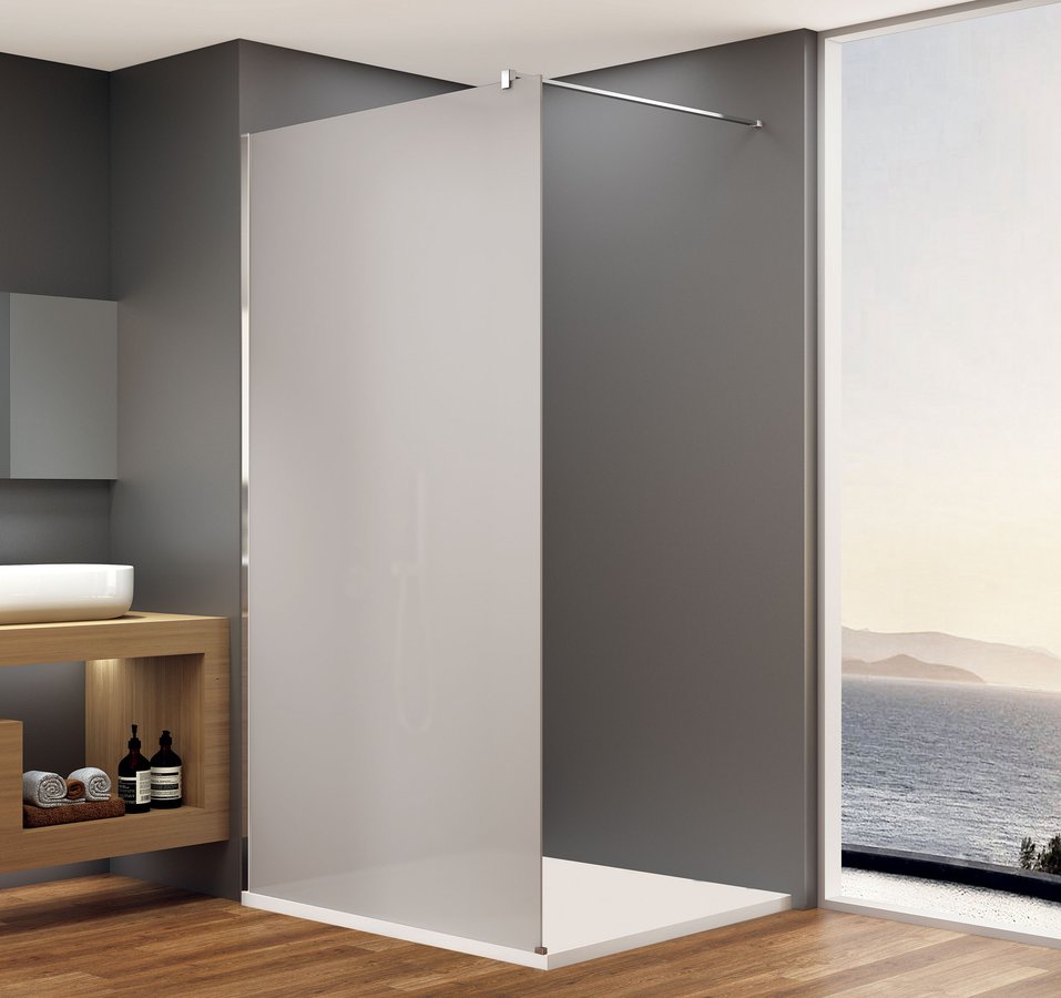 Bruckner Spitza douchewand 80x200 chroom mat glas