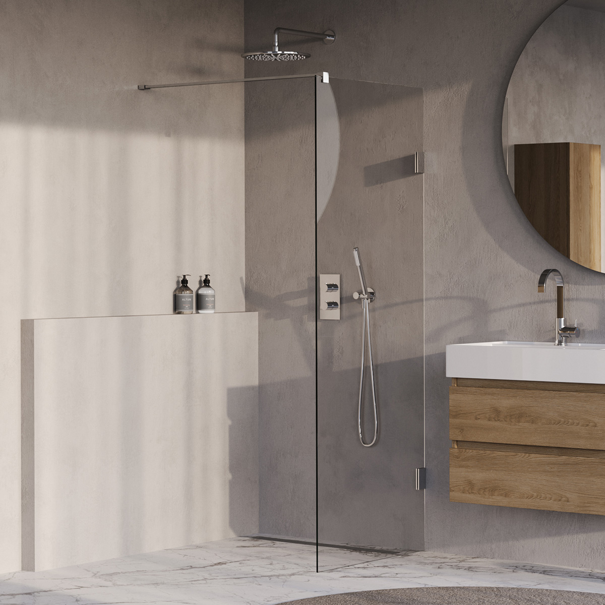 Brauer Void profielloze inloopdouche 70cm chroom