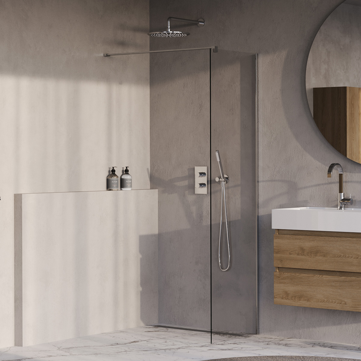 Brauer Oblivion inloopdouche helder glas 50cm chroom