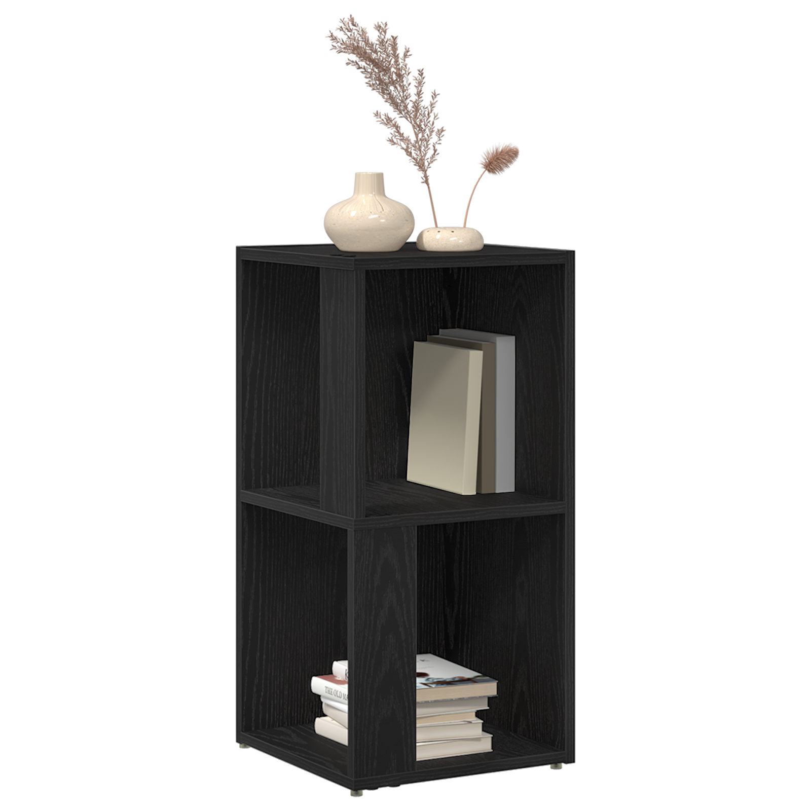 vidaXL Hoekkast 33x33x67 cm bewerkt hout zwart eikenkleurig