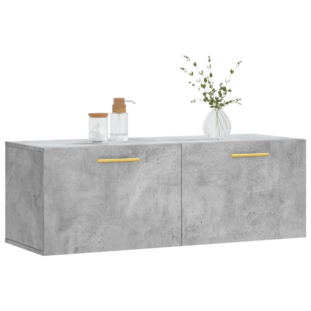 vidaXL Wandkast 100x36,5x35 cm bewerkt hout betongrijs