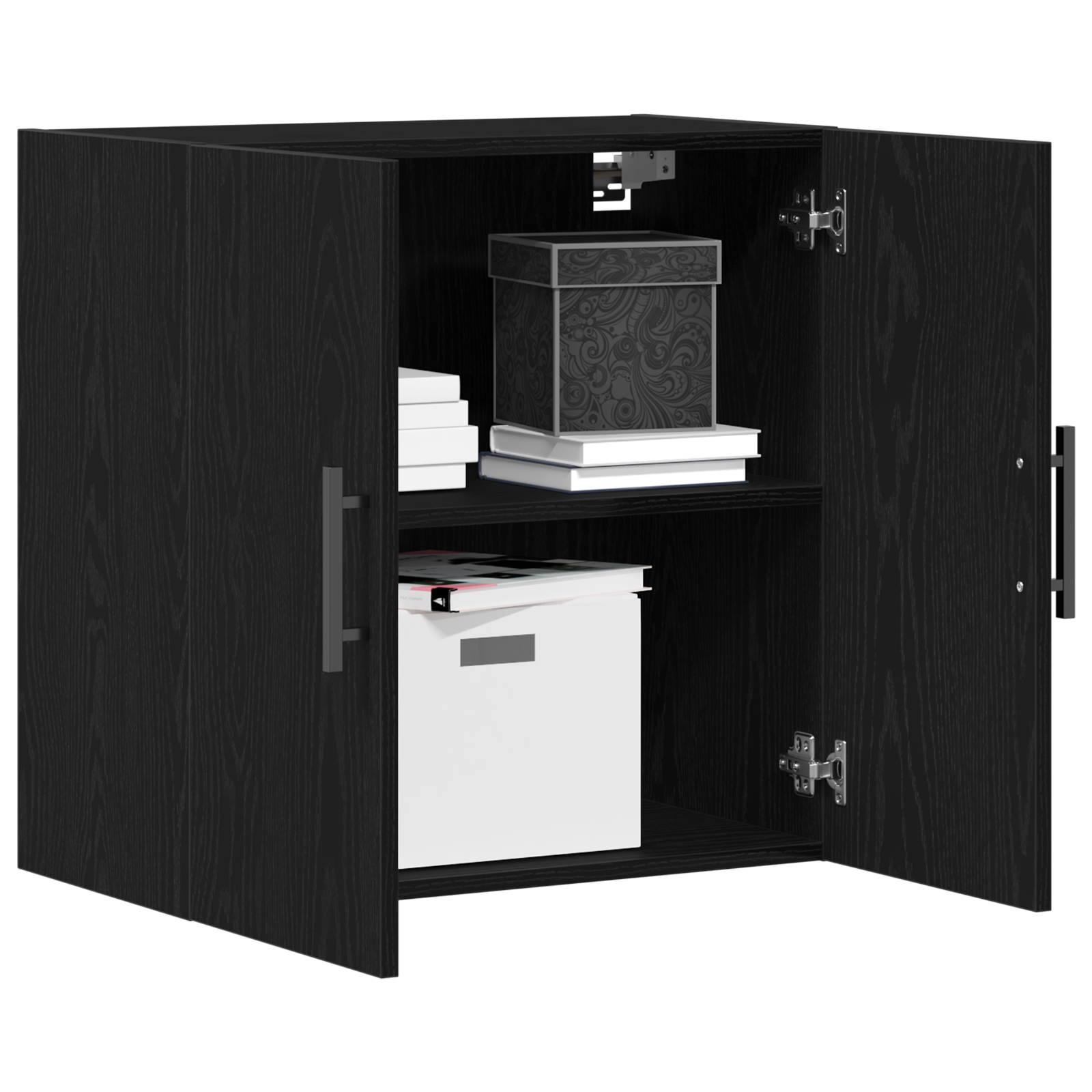 vidaXL Wandkast Zwart Eiken 60x31x60 cm Geengineerd Hout