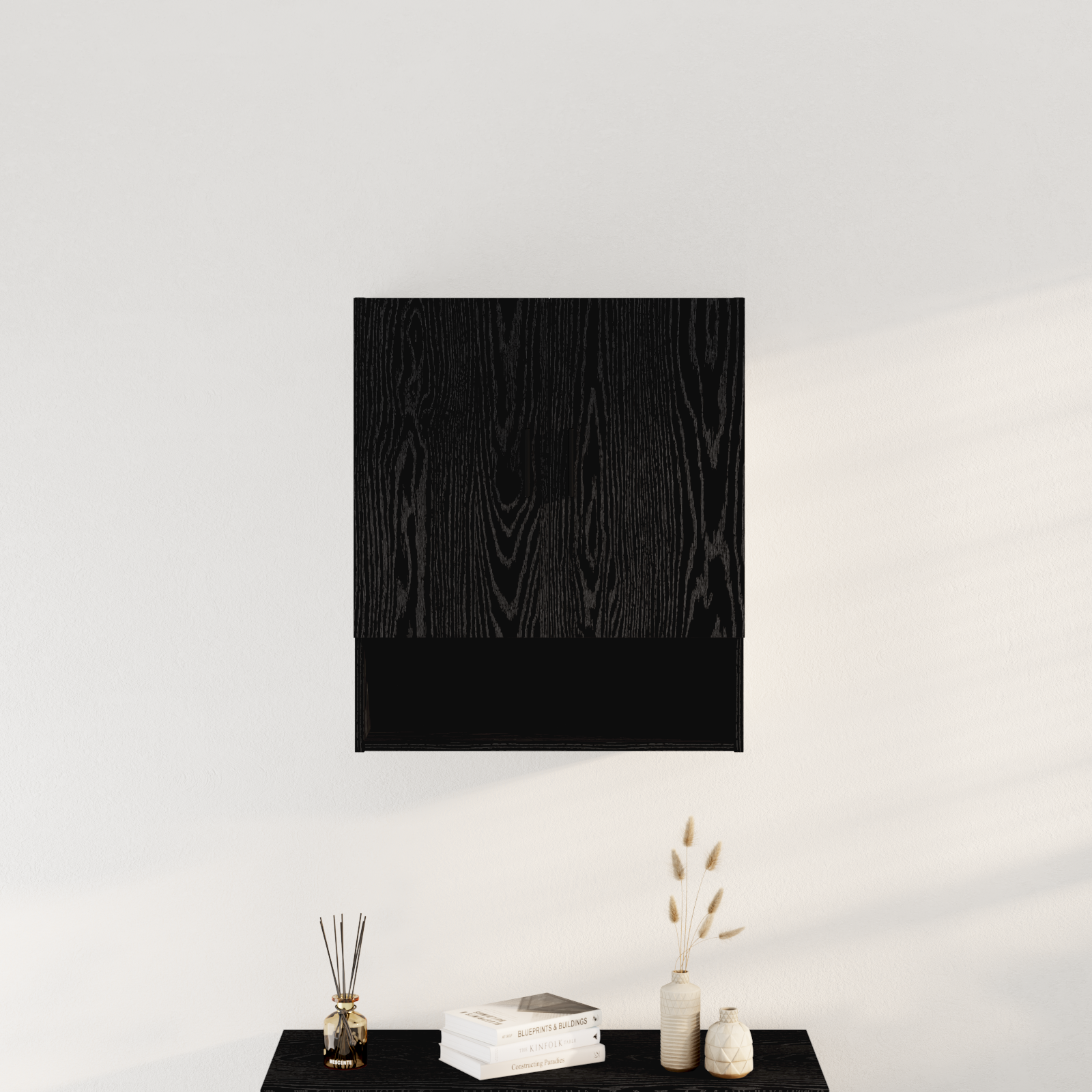 vidaXL Wandkast 60x31x70 cm bewerkt hout zwart eikenkleurig