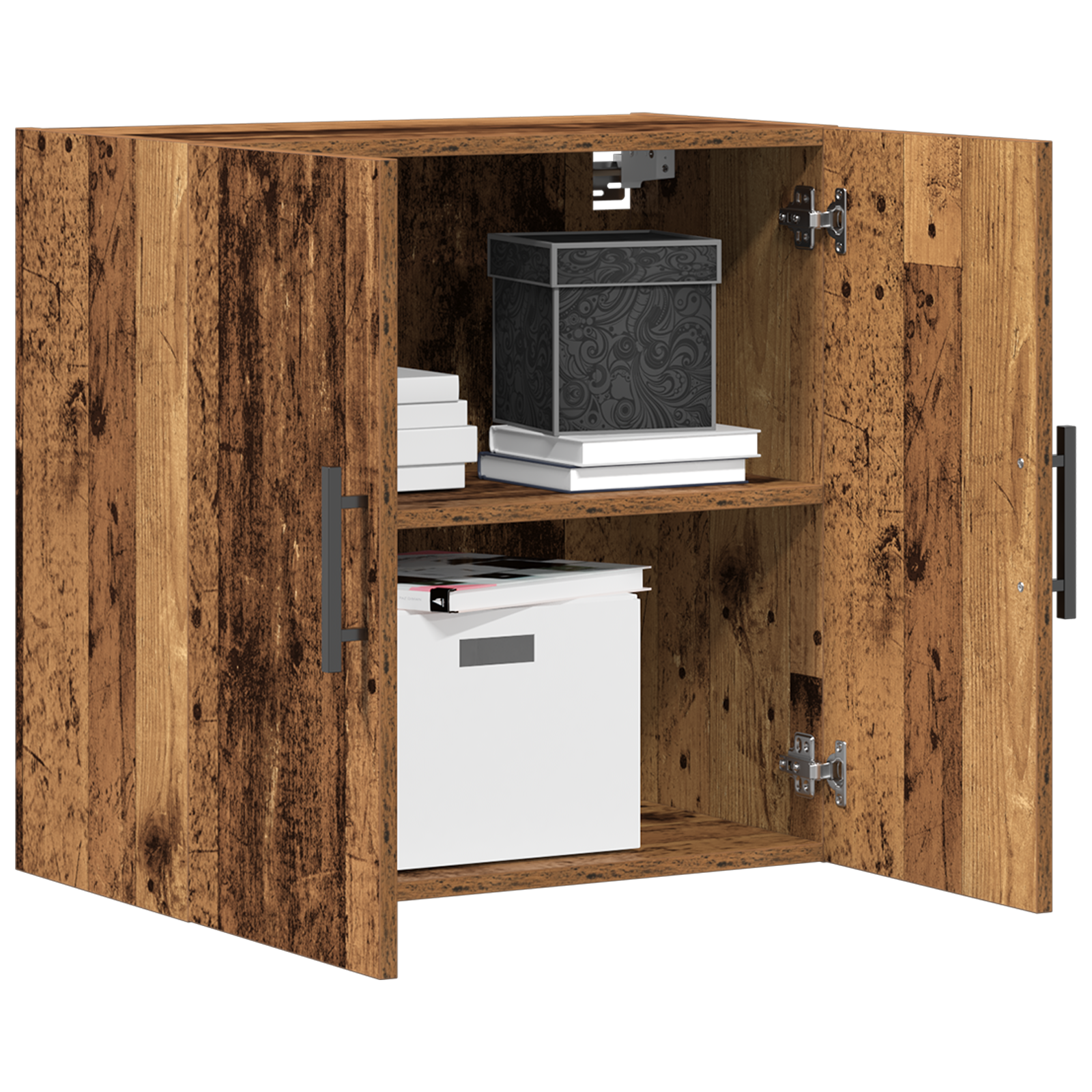 vidaXL Kast wandgemonteerd 60x31,5x60 cm bewerkt hout oud houtkleurig